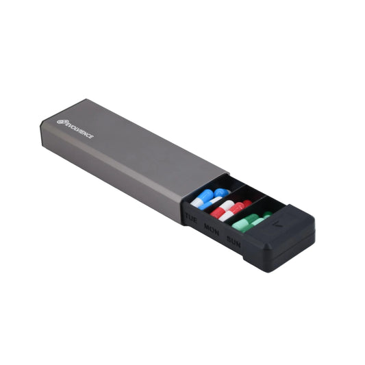 Wöchentlicher Pillen-Organizer aus Aluminium EVOLVIENCE GO