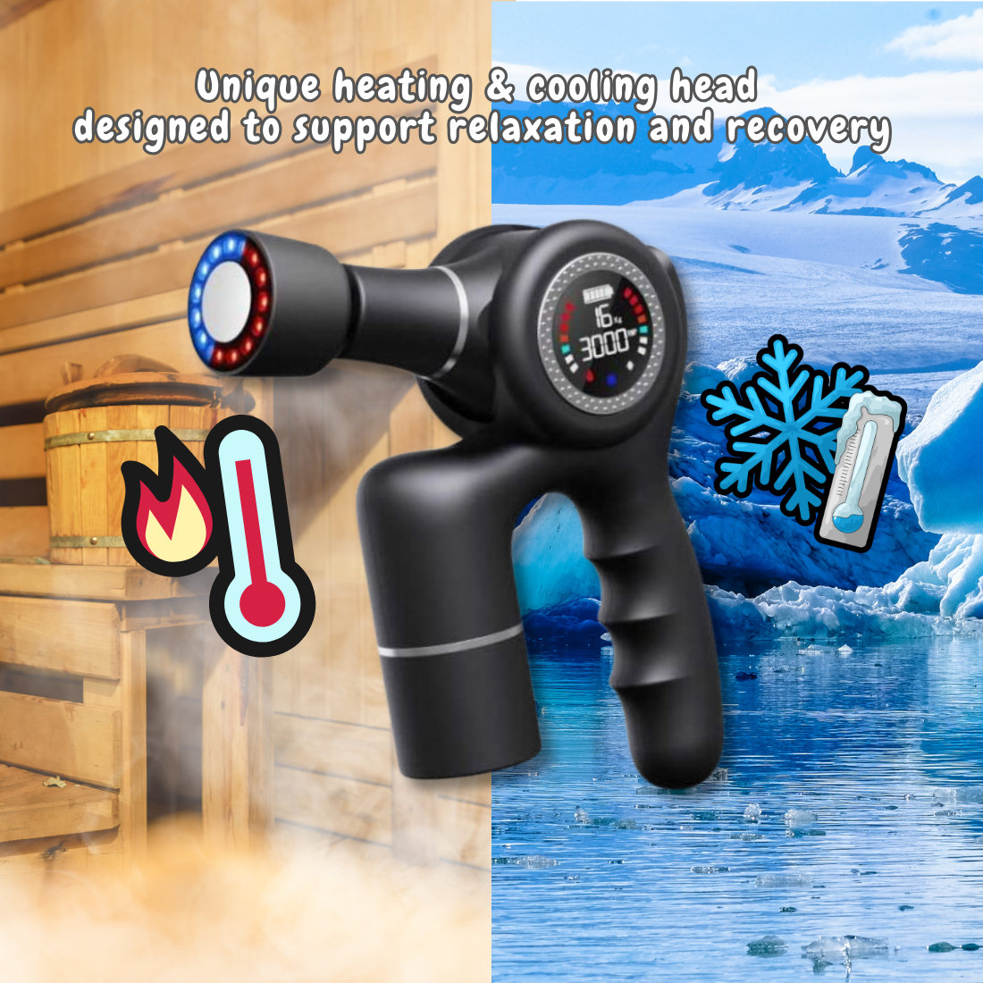 Professionelle Massagepistole EVOLVIENCE PRO – Doppelte Akkus