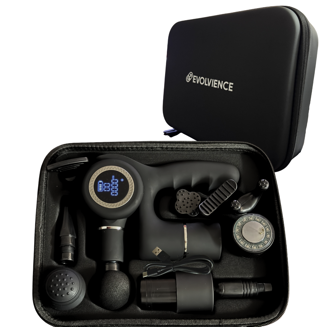 Professionelle Massagepistole EVOLVIENCE PRO – Doppelte Akkus